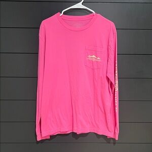 Pink Long Sleeve Shirt with Pocket